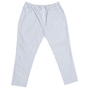 Mens Pants Joggers White Blue Floral Drawstring Loose Harem Casual Beach Large